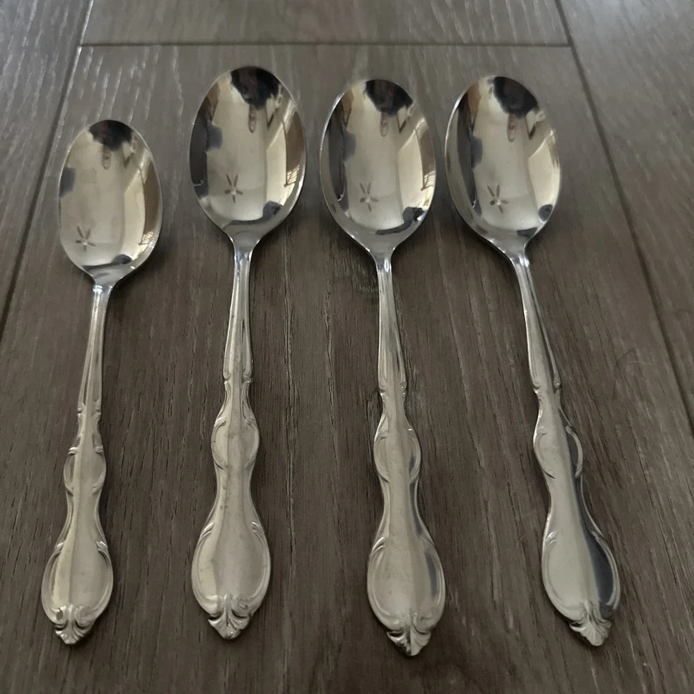Rogers International Silver Co COTILLION Stainless Oval Place Spoons‎ Teaspoon